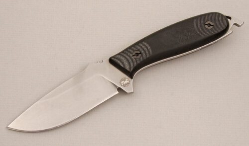 DPX Gear H.E.F.T. 4 Survival Knife with Black G10 Scales handle material - Obverse Side - Item #KLC13947