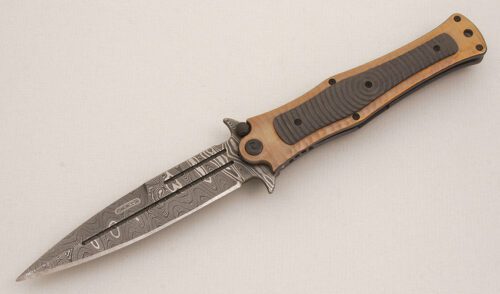 HTM Knives Darrel Ralph Madd Maxx 5.5 with Bronze Anodized Titanium Frame handle material - Obverse Side - Item #KLC13955