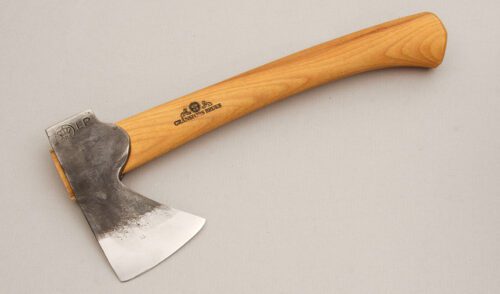 Gransfors Bruks Mini Hatchet with Hickory Wood Handle handle material - Obverse Side - Item #KLC13957