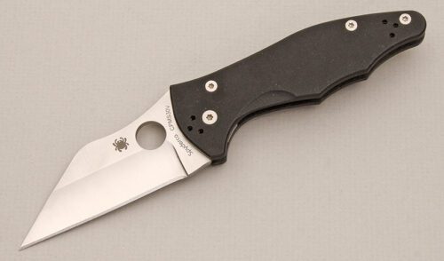 Spyderco Knives C85GP2 Yojimbo Folder with Black G10 Scales handle material - Obverse Side - Item #KLC13966