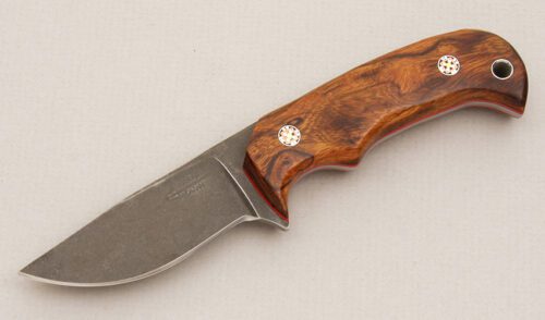 Sam Roddy Small Hunter with Desert Ironwood Handle Scales handle material - Obverse Side - Item #KLC13977