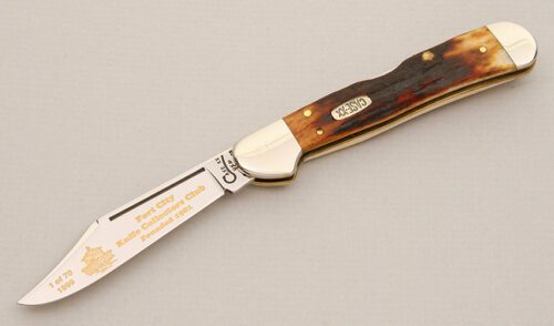 Case Cutlery 1999 Case Copperlock with Stag Handle Scales handle material - Obverse Side - Item #KLC14013