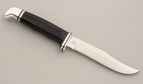 Buck Knives Buck Model 102 Woodsman with Black Phenolic Handle handle material - Obverse Side - Item #KLC14016