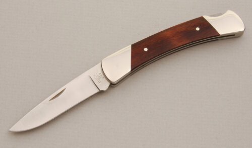 Buck Knives Buck Model 501 Squire Folder with Rosewood Handle Scales handle material - Obverse Side - Item #KLC14018
