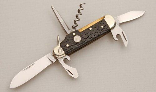 Boker Knives Boker Camp Knife with Synthetic Bone handle material - Obverse Side - Item #KLC14021