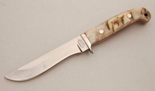 Deryl Wright Butcher with Ramhorn Scales handle material - Obverse Side - Item #KLC14028