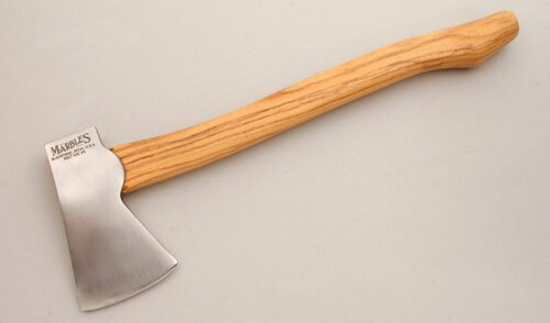 Marble's Knives #9 Axe Standard with Hickory Wood Handle handle material - Obverse Side - Item #KLC14033