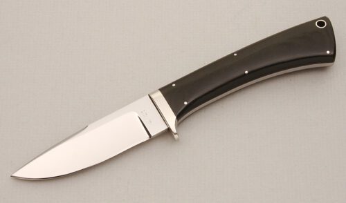 L.R. Wilding Hunter with Black Linen Micarta Scales handle material - Obverse Side - Item #KLC14057