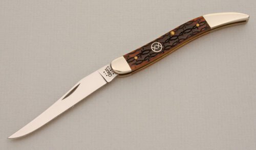 Case Cutlery Case Medium Toothpick with Barbed Wire Jigged Bone handle material - Obverse Side - Item #KLC14079
