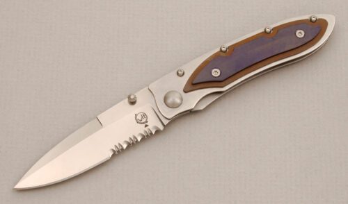 William Henry Knives William Henry S05S-TT with Stacked Anodized Aluminum handle material - Obverse Side - Item #KLC14092