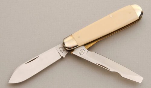Marble's Knives Electrician's Knife with Ivory Micarta handle material - Obverse Side - Item #KLC14137