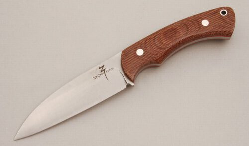 Zoe Crist Knives Fire Creek with Canvas Micarta handle material - Obverse Side - Item #KLC14148