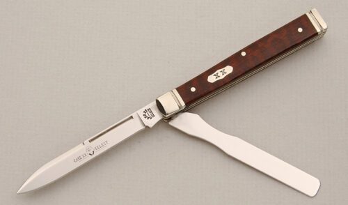 Case Cutlery Select 7285 Doctor's Knife with Snakewood Handle Scales handle material - Obverse Side - Item #KLC14158