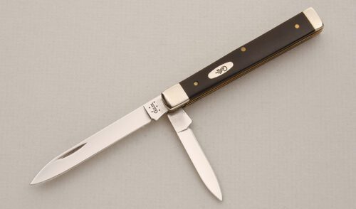 Case Cutlery 7285 Doctor's Knife with Ebony Handle Scales handle material - Obverse Side - Item #KLC14159