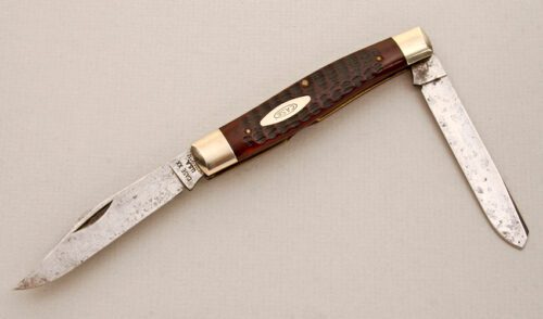 Case Cutlery 6275 SP Moose with Brown Jigged Bone handle material - Obverse Side - Item #KLC14172