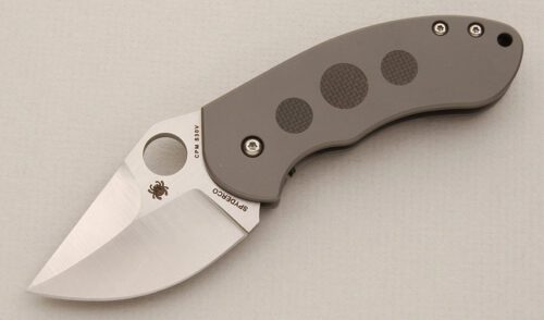 Spyderco Knives C183TI Burch Chubby with Titanium Handle handle material - Obverse Side - Item #KLC14179