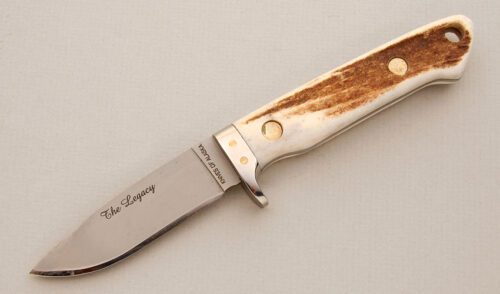Knives of Alaska Legacy Stag with Stag Handle handle material - Obverse Side - Item #KLC14180
