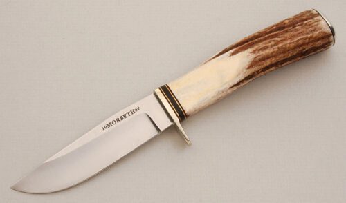 Morseth Knives Michigan Sportsman with India Stag Handle handle material - Obverse Side - Item #KLC14195