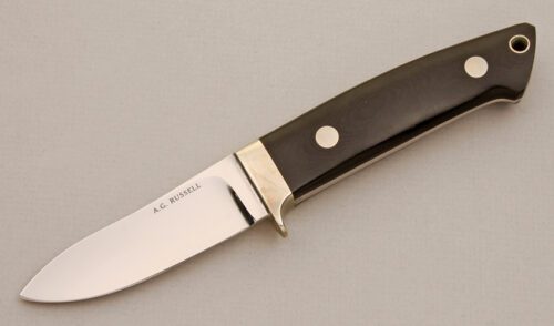 A.G. Russell Simi-Skinner with Black Rucarta handle material - Obverse Side - Item #KLC14196