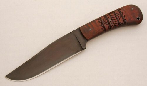 Winkler Operator with Curly Maple Handle Scales handle material - Obverse Side - Item #KLC14203