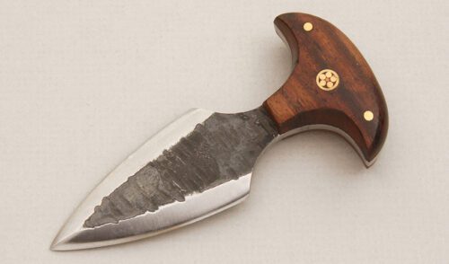 Unknown Maker Push Dagger with Rosewood Handle Scales handle material - Obverse Side - Item #KLC14208