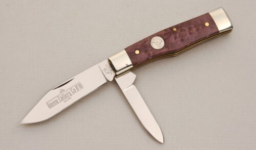 Queen Cutlery #40 Gunstock Jack with Birds Eye Maple Scales handle material - Obverse Side - Item #KLC14218
