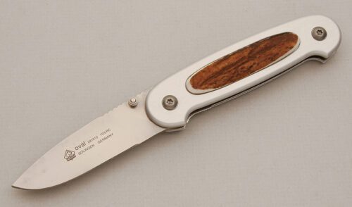 Puma Knives Oval with Titanium Frame handle material - Obverse Side - Item #KLC14220