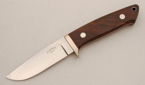 Stan Fujisaka Hunter with Desert Ironwood Scales handle material - Obverse Side - Item #KLC14228