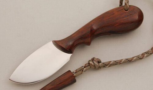 Steven Tedford M.U.D. Mini Utility Drop with Cocobolo Wood Scales handle material - Obverse Side - Item #KLC14230