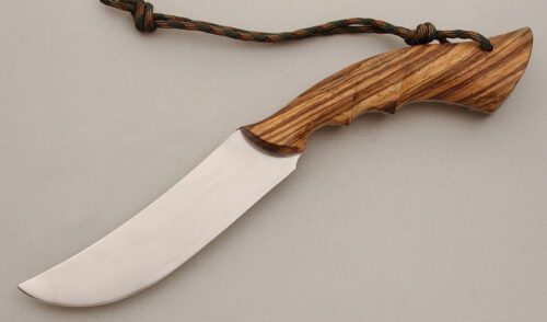 Steven Tedford Phoenix Hunter with Zebra Wood Handle Scales handle material - Obverse Side - Item #KLC14233