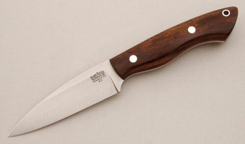 Bark River Knife & Tool Bush Seax with Desert Ironwood Handle Scales handle material - Obverse Side - Item #KLC14236