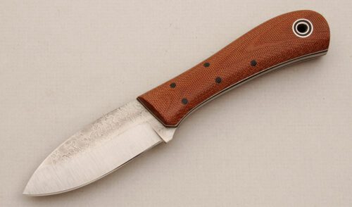 Fiddleback Forge EDC II with Natural Canvas Micarta Scales handle material - Obverse Side - Item #KLC14237