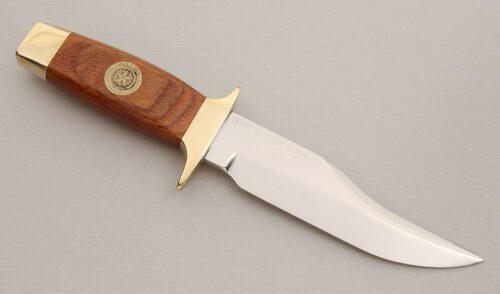 Smith & Wesson Texas Ranger Bowie with Rosewood Handle handle material - Obverse Side - Item #KLC14246