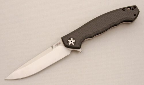 Kershaw Knives Zero Tolerance 452CF with Carbon Fiber & Stainless Frame handle material - Obverse Side - Item #KLC14258