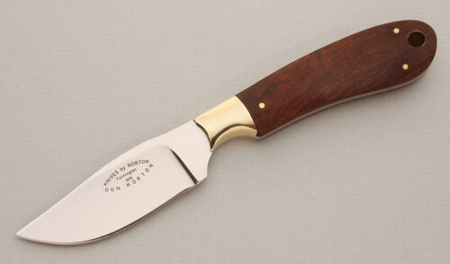 Don Norton Skinner with Desert Ironwood Scales handle material - Obverse Side - Item #KLC14296