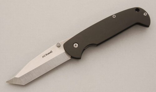 A.G. Russell High Tech Tactical Folder with T6 6061 Aluminum handle material - Obverse Side - Item #KLC14310