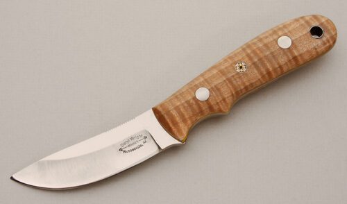 Deryl Wright Piney Bay with Fiddleback Maple Scales handle material - Obverse Side - Item #KLC14318