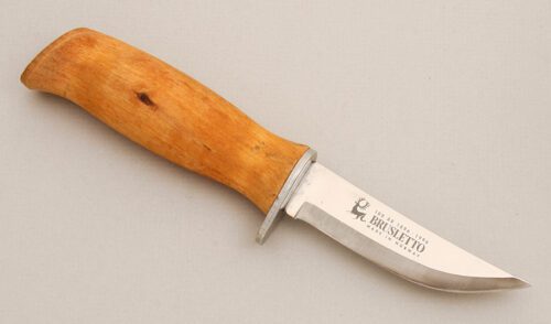 Brusletto Knives 100th Anniversary Knife with Wood Handle handle material - Obverse Side - Item #KLC14327