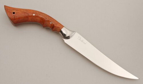 Steven Tedford Boning Knife with Exotic Wood Scales handle material - Obverse Side - Item #KLC14343