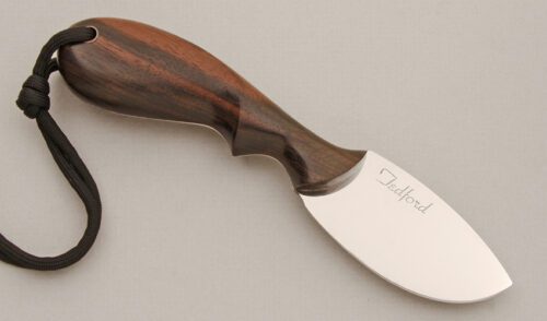 Steven Tedford M.U.D. Mini Utility Drop with Cocobolo Wood Scales handle material - Obverse Side - Item #KLC14344