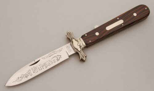 Parker Cutlery I Surpass Lockback Folder with Macassar Ebony Scales handle material - Obverse Side - Item #KLC14386
