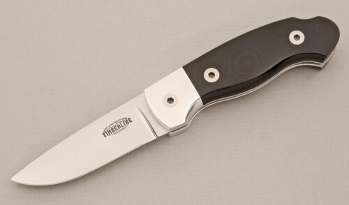 Timberline Knives Survival Folder with Black Linen Micarta Scales handle material - Obverse Side - Item #KLC14409
