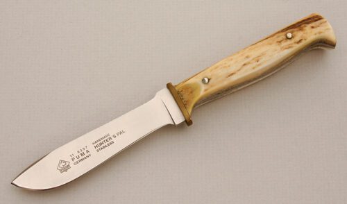 Puma Knives Hunters Pal with Stag Handle Scales handle material - Obverse Side - Item #KLC14419