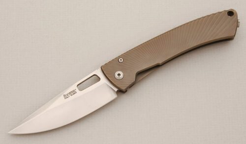 LionSteel TI-Spine with Bronze Matte Titanium Frame handle material - Obverse Side - Item #KLC14424