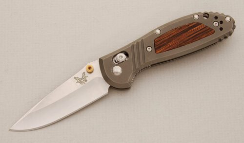 Benchmade Knives 556-1701 Mini Griptilian with Titanium Frame handle material - Obverse Side - Item #KLC14433