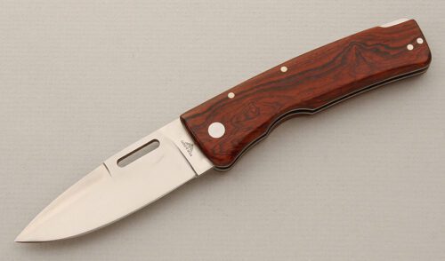 Paragon Knives Blackie Collins Hunter with Cocobolo Handle Scales handle material - Obverse Side - Item #KLC14436