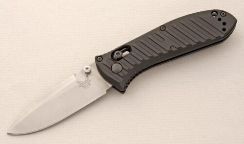 Benchmade Knives 575 Mini Presidio II with Black Anodized Aluminum Frame handle material - Obverse Side - Item #KLC14447