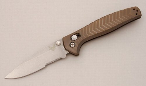 Benchmade Knives 781 Anthem with Bronze Anodized Aluminum Frame handle material - Obverse Side - Item #KLC14450