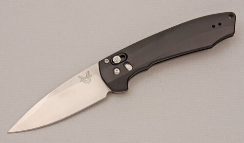 Benchmade Knives 490 Arcane Flipper with Black 7075-T6 Aluminum Frame handle material - Obverse Side - Item #KLC14462