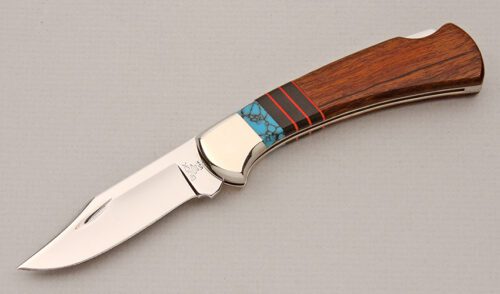 Buck Knives Model 112 Limited Edition with Desert Ironwood Scales handle material - Obverse Side - Item #KLC14467